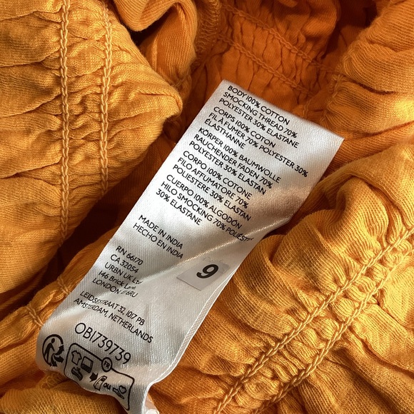 Anthropologie Smocked Tube Top NWT Mango XL - Picture 6 of 6